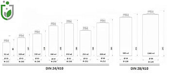 Ф-230 ПНД Флакон DIN 24/410 белый 250мл 24гр Ш2 упак(231шт)